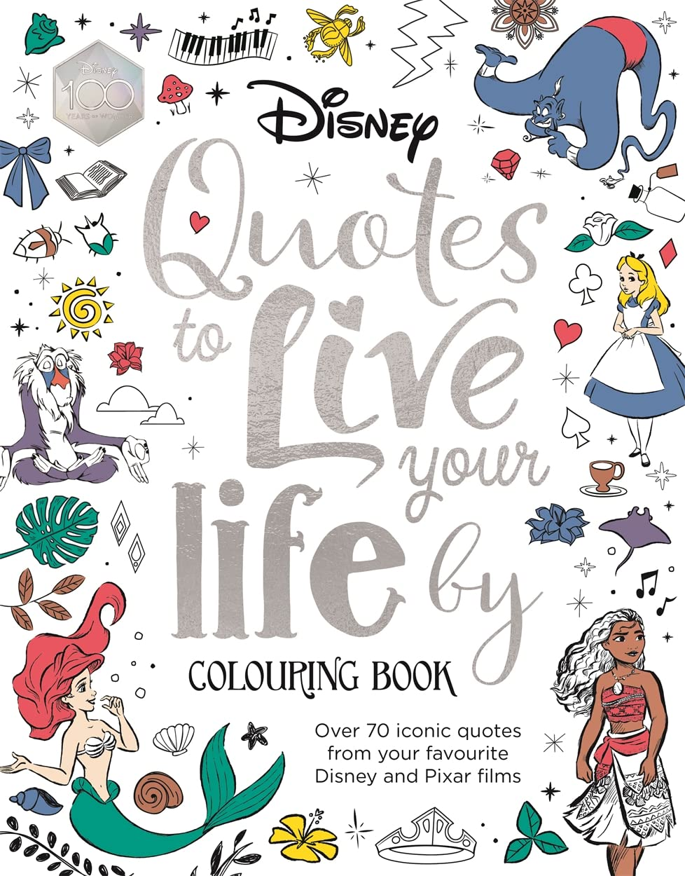 Disney Quotes to Live Your Life by Colouring Book: a Collection of Inspirational Sayings and Words of Wisdom image number 3