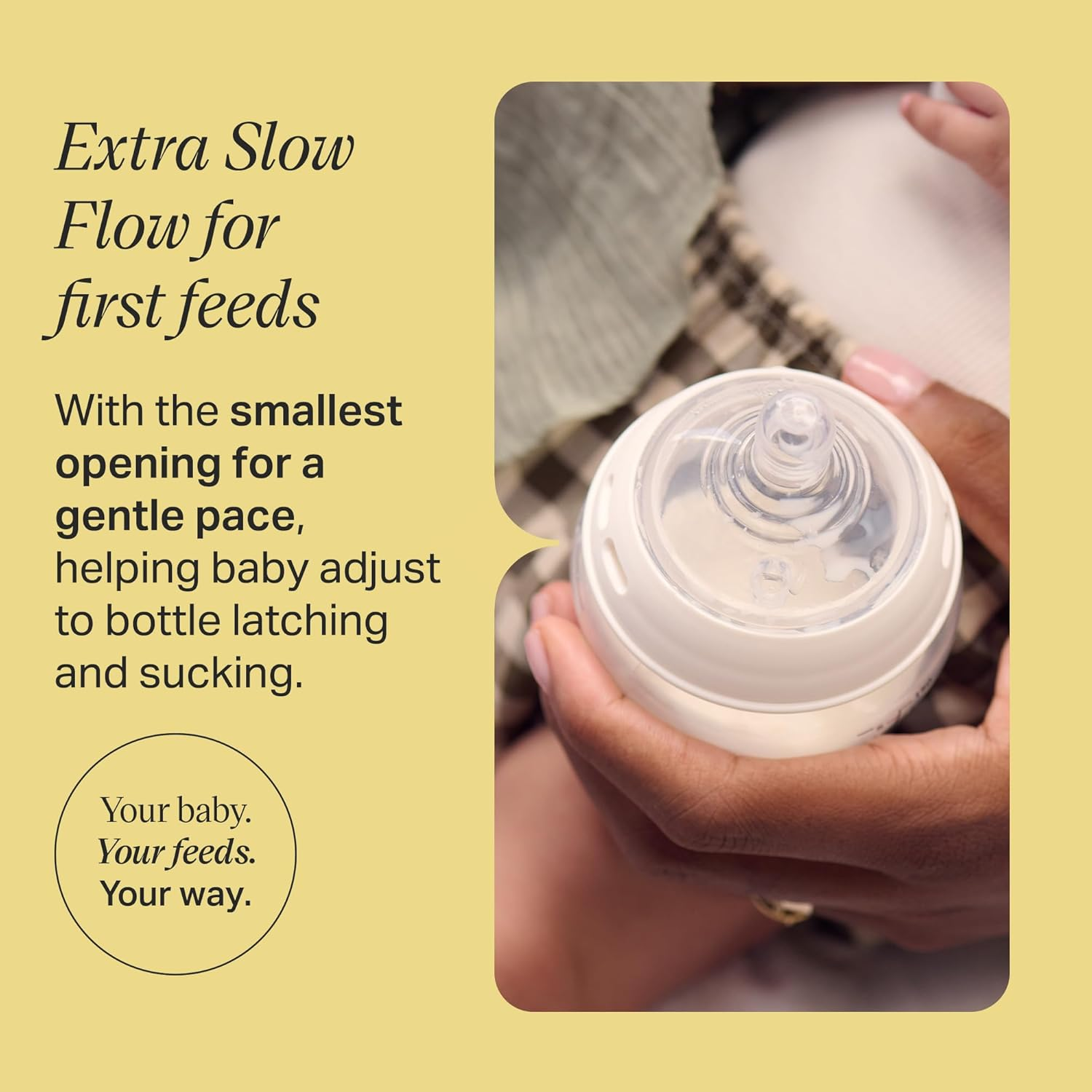 Tommee Tippee Natural Start Baby Bottle Teats, Pack of 2 Extra-Slow Flow Teats, for 0M+, Breast-Like for a Natural Latch, Anti-Colic Valve, Soft Silicone image number 3