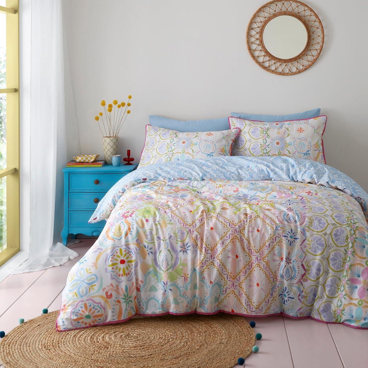 Appletree Style - Casablanca - 100% Cotton Duvet Cover Set - King Bed Size in Multi image number 1