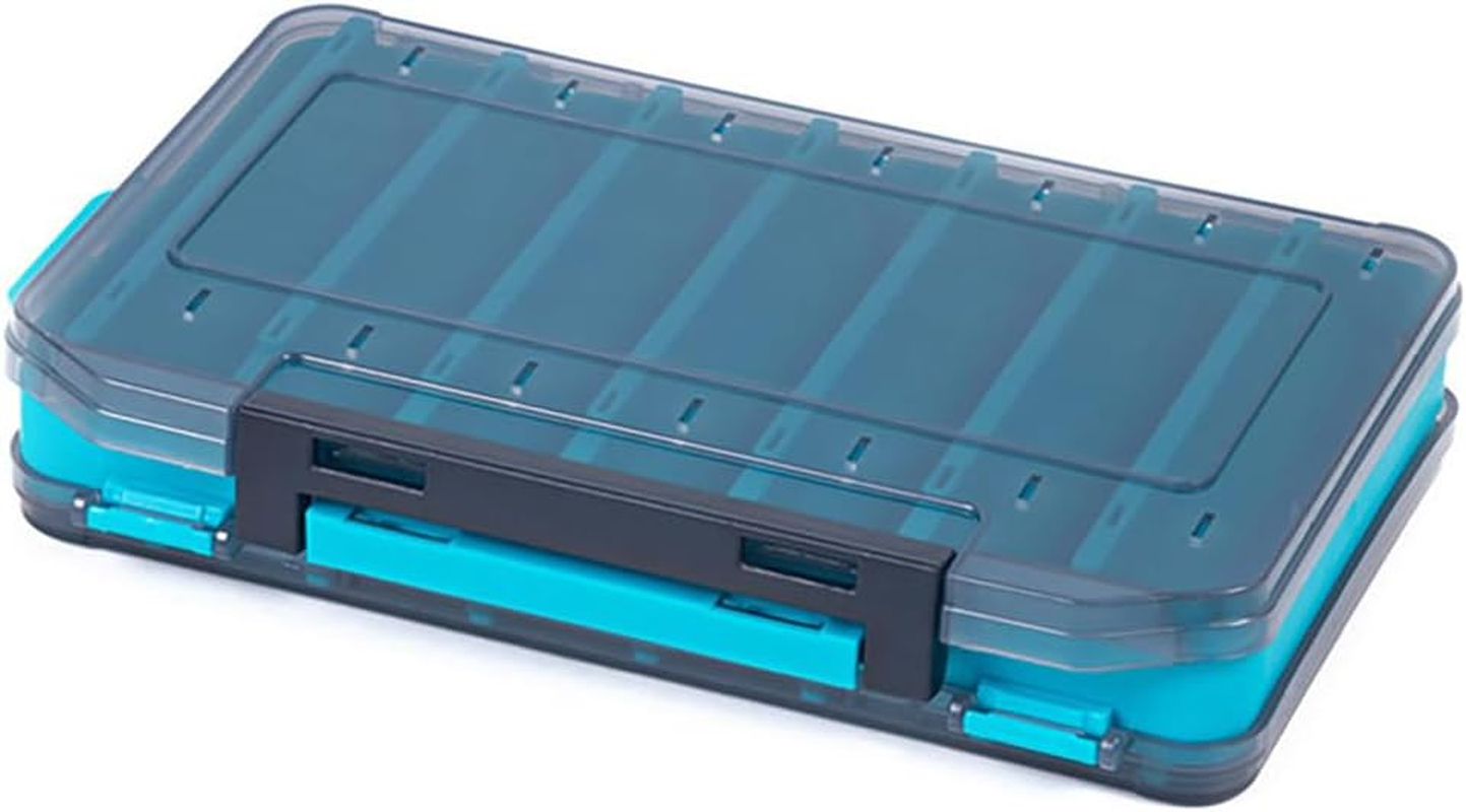 AIMALL 14-Compartment Fishing Tackle Box, Dual-Sided, Lightweight Lure and Hook Organizer, Portable Storage Solution for Anglers