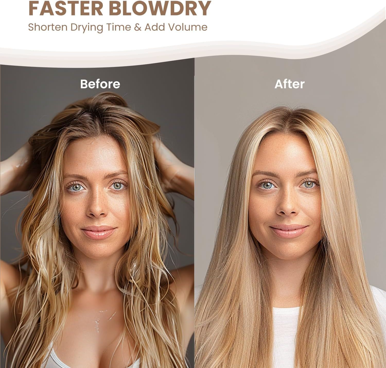 AIMIKE round Hair Brush, Nano Thermal Ceramic & Ionic Tech round Brush, Blow Dry Hair Brush with Boar Bristles, Barrel Brush for Styling, Curling, Add Volume & Shine (2.9 Inch, Barrel 1.7 Inch) image number 5