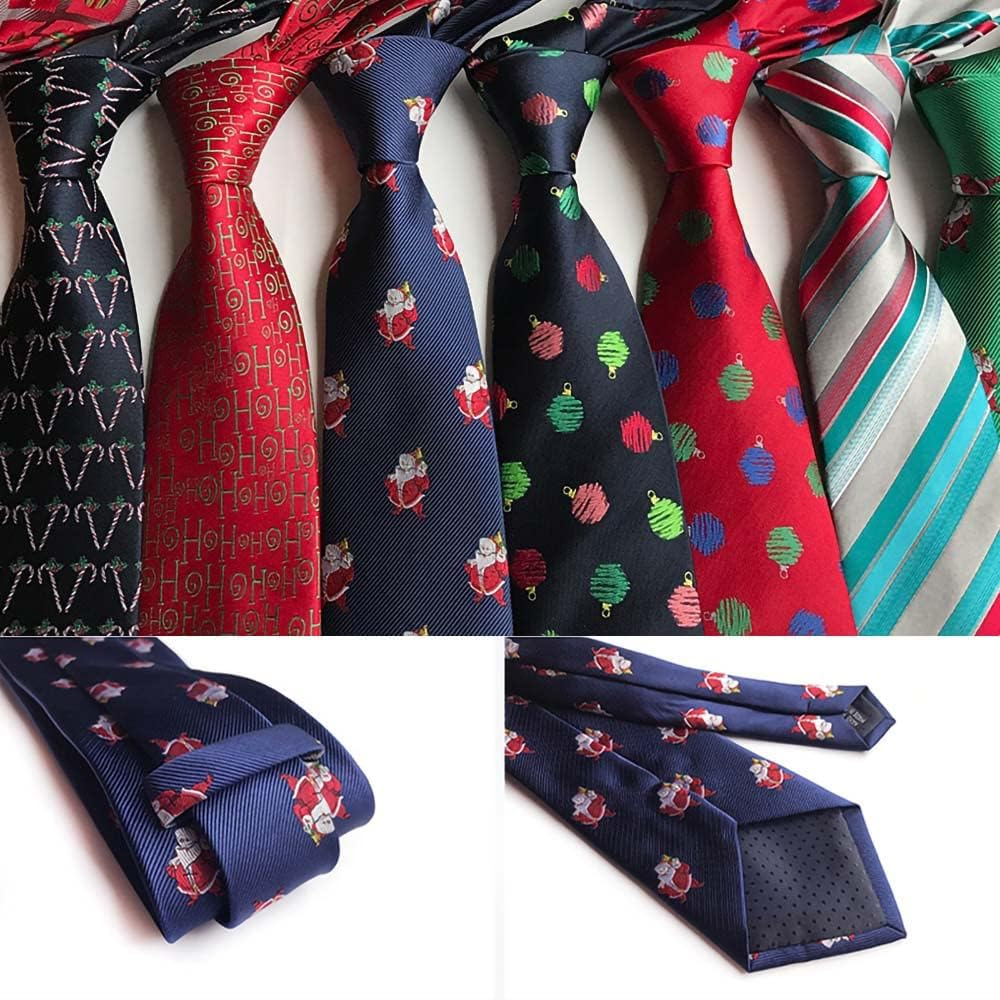 Unique Jacquard Christmas Ties for Men New Year Xmas Party Snowman Necktie Ac8586 image number 3