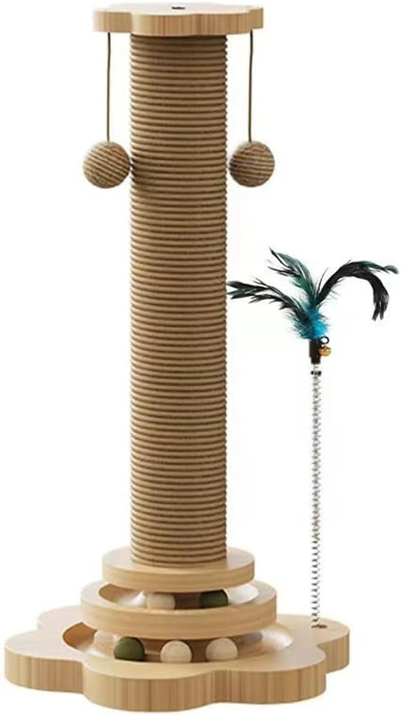 TOMVAES Plantains Cat Scratching Post, Sisal Cat Scratches Trees, Hanging Ball Toys, for Indoor Activity, Play, Intelligent Interactive