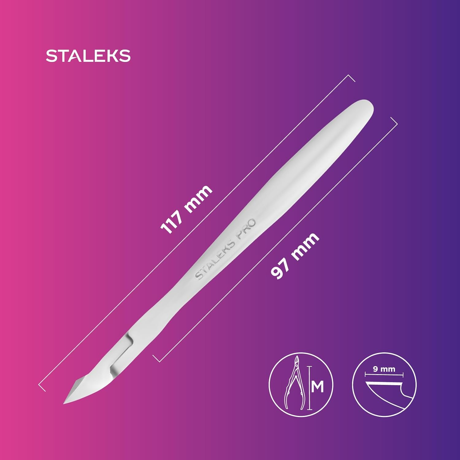 Staleks Pro Expert 90 Full Jaw 7 Mm Blade Professional Cuticle Nippers - Pack of 1 - Model NE-90-7 image number 1