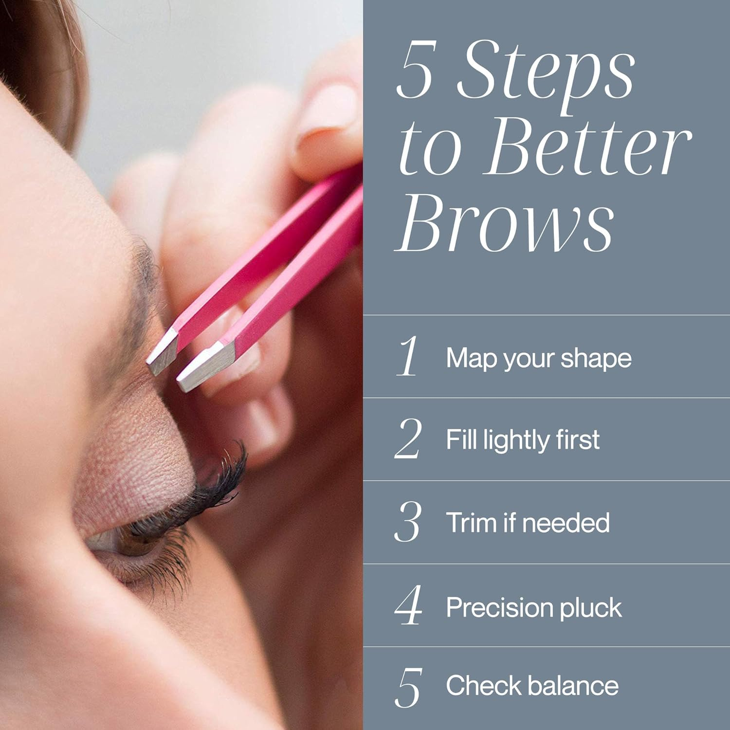 Pink Slant Tweezers Tweezerguru Professional Stainless Steel Slant Tip Tweezer - the Best Precision Eyebrow Tweezers for Your Daily Beauty Routine image number 6