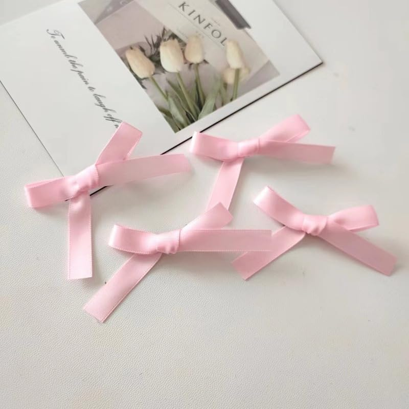Bows for Girls, Small Hair Bows Mini Hair Clips, WADY 20PCS 1.18 Inch Hair Bows for Girls Grosgrain Ribbon Toddler Hair Accessories with Alligator Clips for Toddlers Baby Girls Kids (Pink) - Pink image number 5