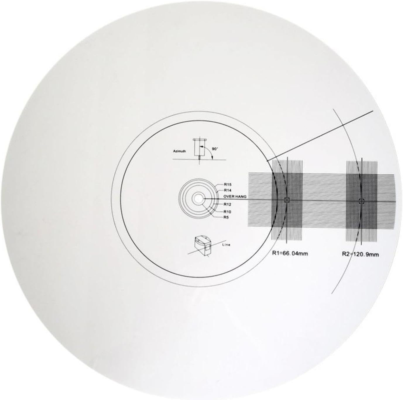 Magideal Vinyl Turntables,Phonograph Test Disc,Calibration Profesional Detection Adjustment Tool Checker,Acrylic Speed Dial for Player image number 6