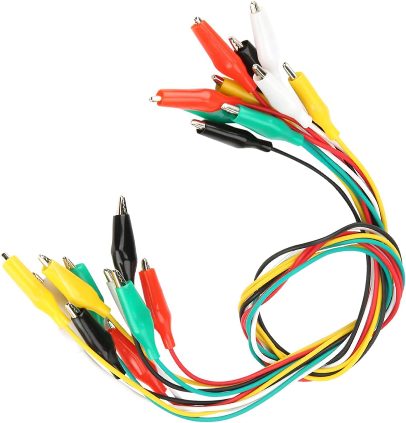 10Pcs Premium Alligators Electrical Clips Lead for Test Probes & Leads with 5 Colors for Circuit Connection, DIY Spring Gator Alligators image number 2