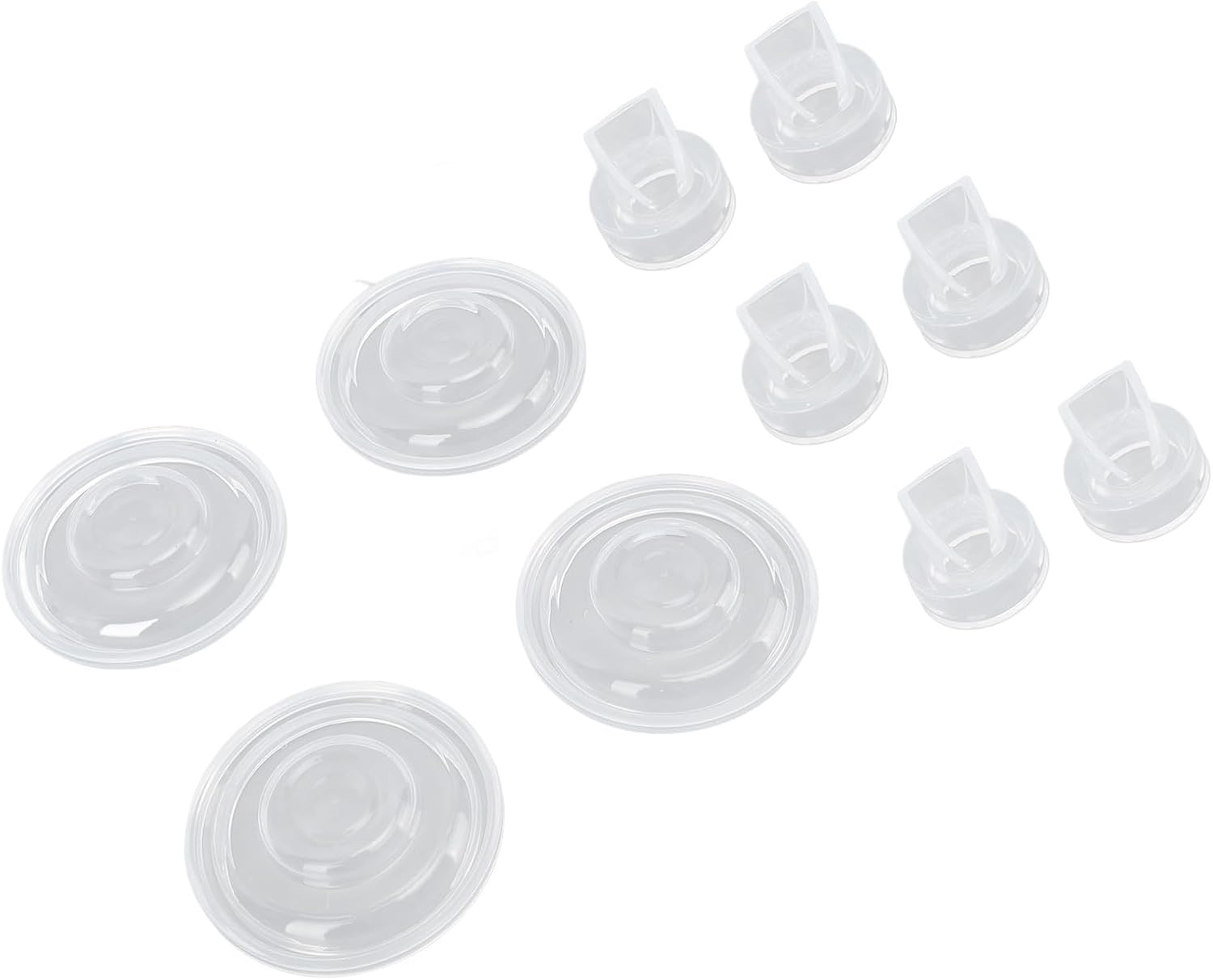 Electric Breast Pump Parts 4-Piece Safe Diaphragm Odorless Duckbill Valves Diaphragm for Breast Feeding