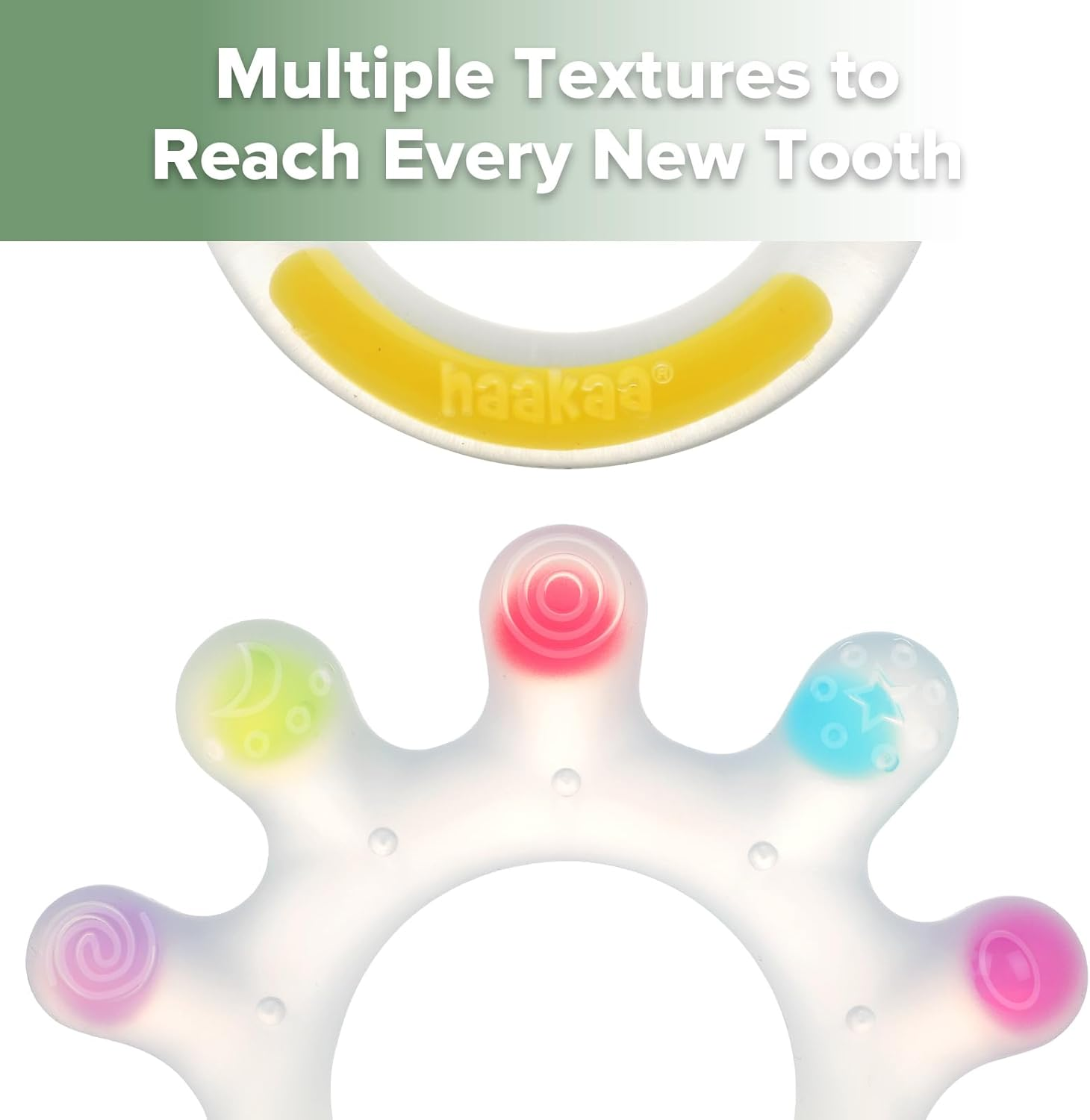 Haakaa Palm Teether - Soft Silicone Baby Soothing Teether Pacifier - Frozen Teething Toy for 3M+ Babies - BPA Free (1 Pack) image number 1