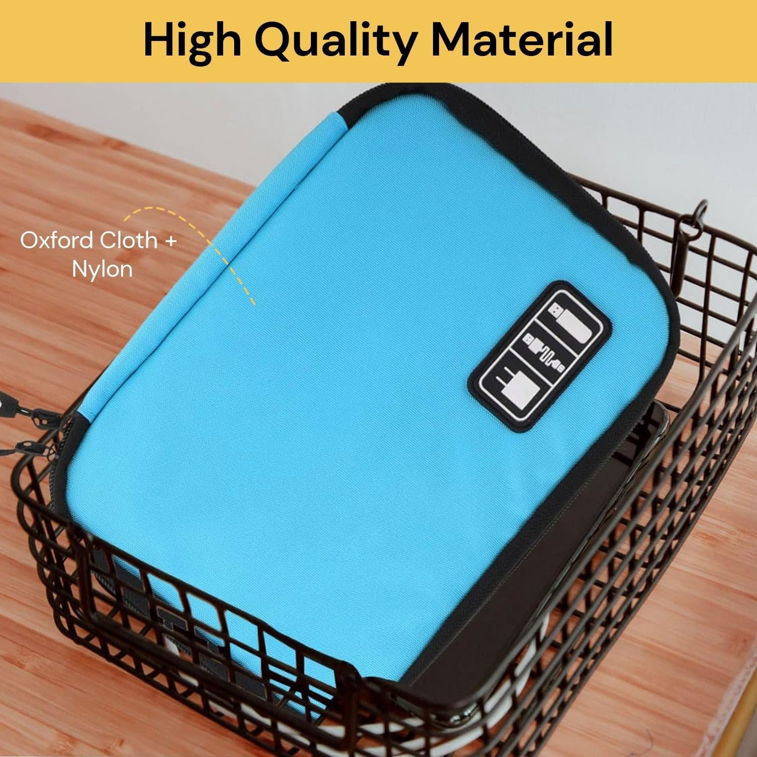 Spendeal Electronics Organizer Travel Case, Portable Travel Cable Organizer Pouch, Tech Pouch Accessories Carry Storage, Water Resistant Cable Organizer Bag for Cord, Charger, Phone, Earphone (Green) image number 5