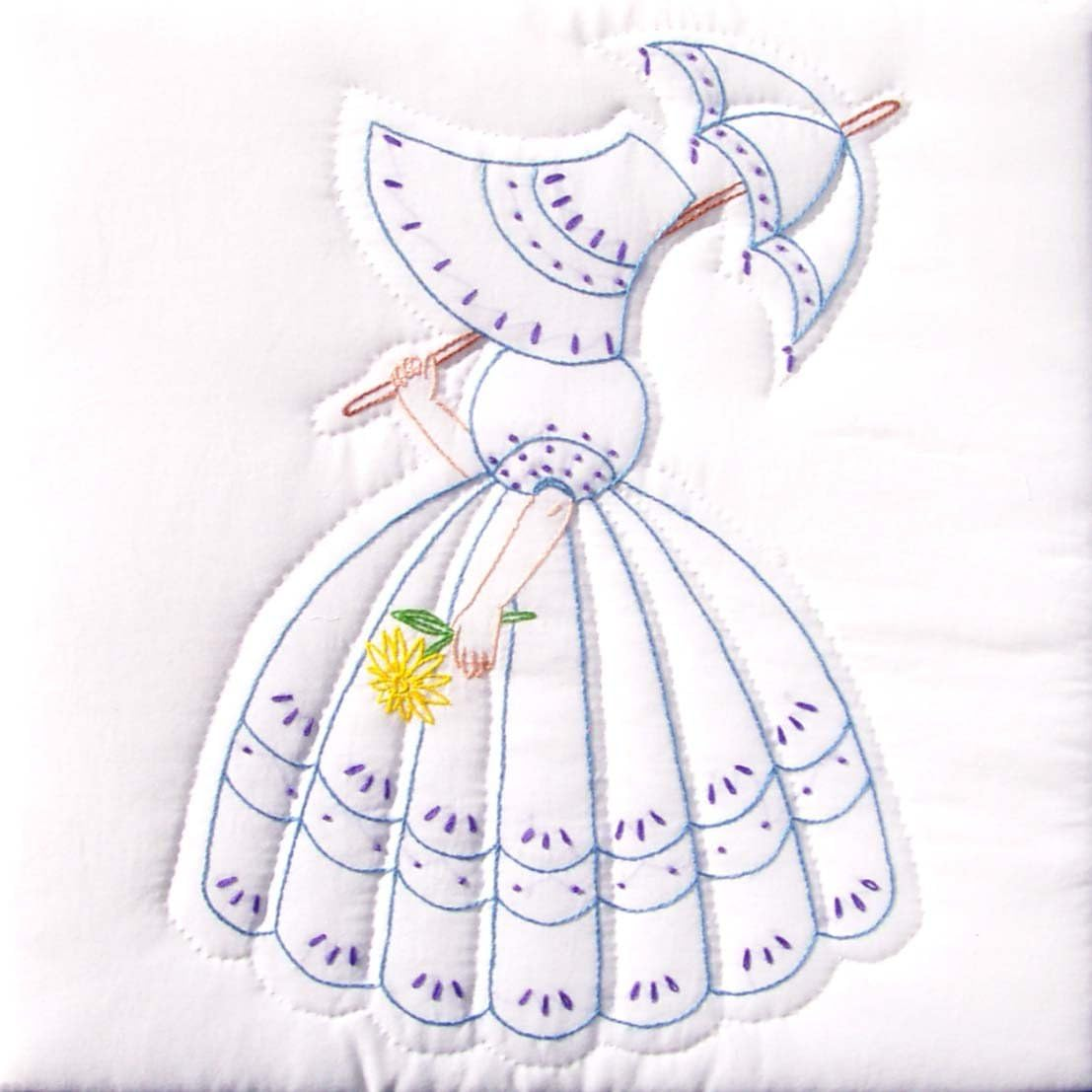 Stamped White Quilt Blocks 18"X18" 6/Pkg-Wilderness