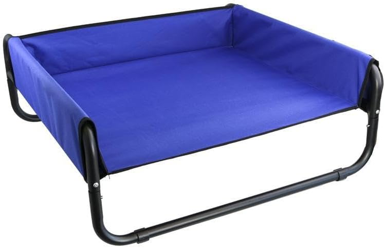 YES4PETS Blue / Grey / Black Dog Puppy Medium Walled Suspension Trampoline Hammock Bed 70 X 70 X 28 Cm