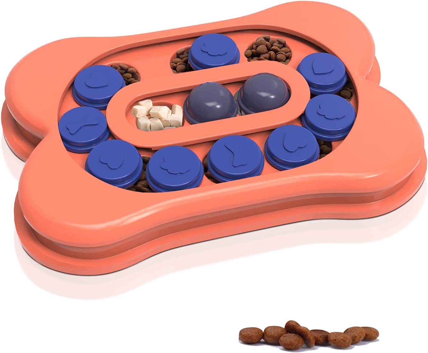 [Difficulty-Level Adjustable] Dog Puzzle Toys, Interactive Dog Toys for IQ Training & Mental Enrichment, Bone Shape Dog Enrichment Toy Gifts for Puppy Treat Dispensing image number 4