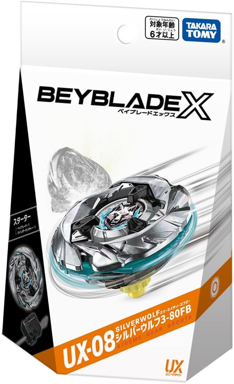 Beyblade X Beyblade X UX-08 Starter Silver Wolf 3-80FB image number 3