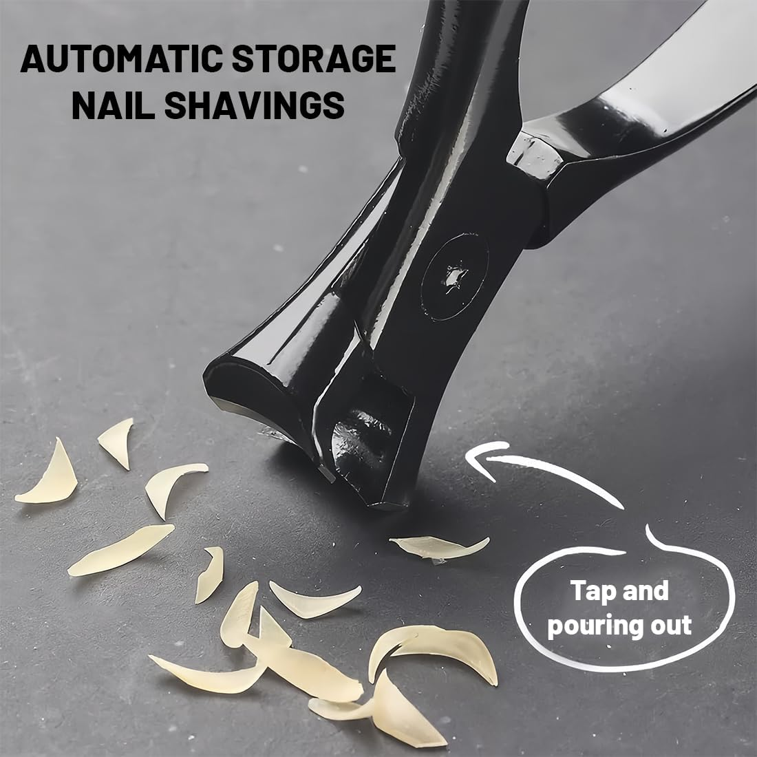 CATOR 1 Piece Thick Toenail Clippers with Wide Jaw, Nail Clippers, Precise Stainless Steel Toenail Clippers for Thick Nails for Seniors with Catcher - Silver image number 5