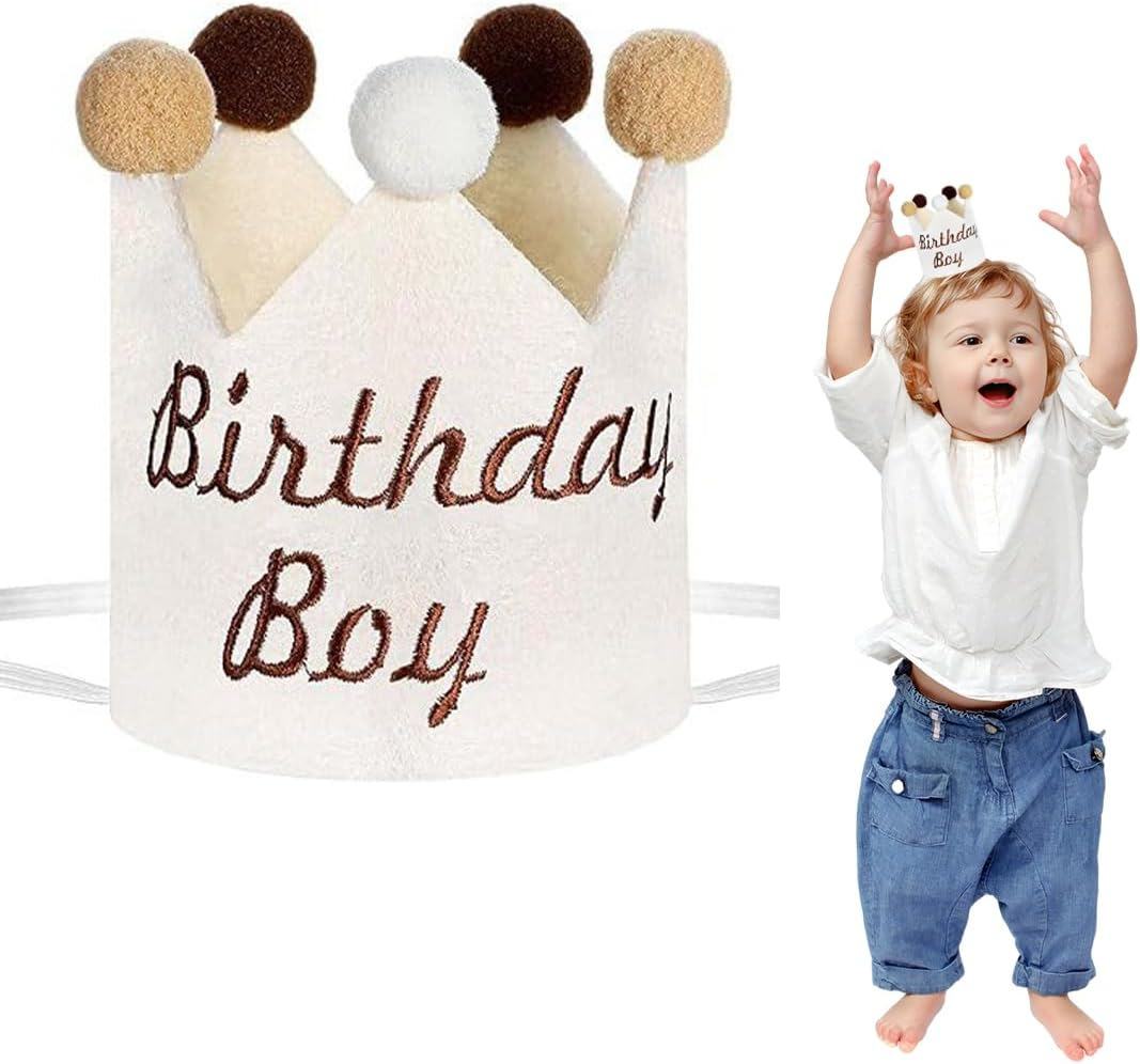 Muslin Birthday Crown, Reversible Crown for Girls and Boys, Children'S Birthday Crown image number 6