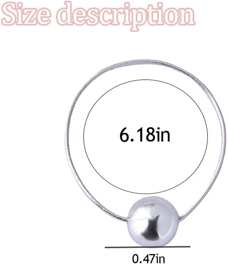 10 PCS Silver Ball Hair Ties Retro Styled Hair Elastics for Women Girls 16Mm Ball Bubble Hair Rope Shiny Ponytail Holders for Thick Long Hair Accessories image number 2
