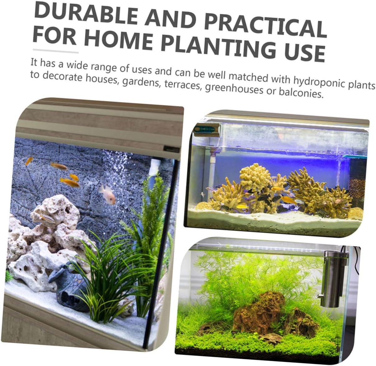 4Pcs Plastic Aquarium Plant Pots Live Plant Pot Hanging Holder for Fish Tank Decor for Aquatic image number 4