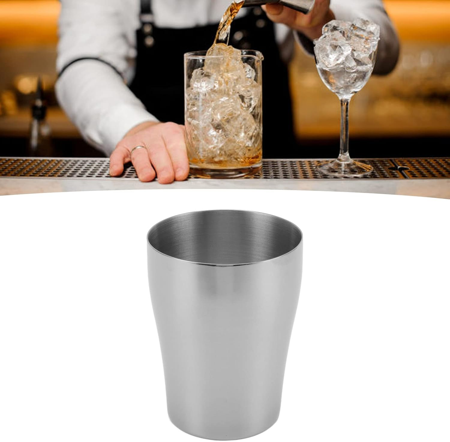 Stainless Steel Cup, Shatterproof Outdoor Cup,304 Stainless Steel Drinking Cups Hygienic Odorless Stackable Reusable Portable Camping Mugs for Hot Water Coffee Juices image number 5