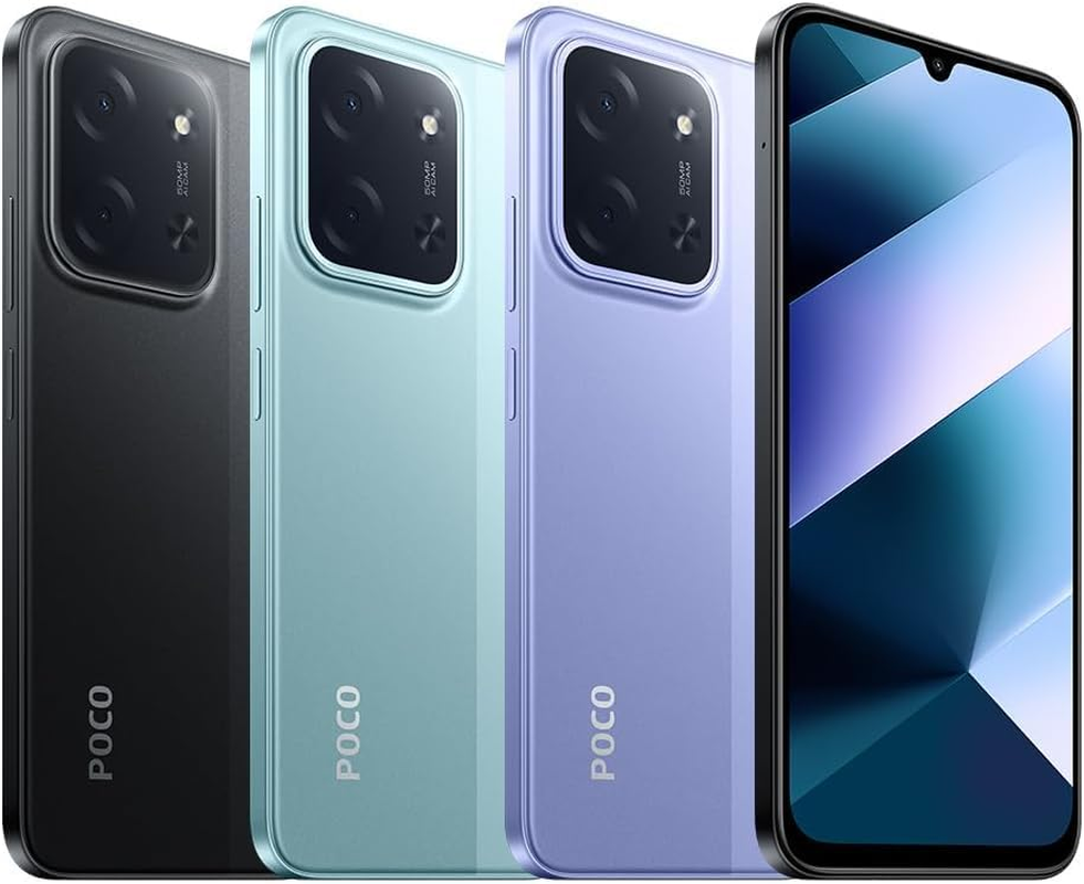 XIAOMI Poco C85 4G LTE (Compatible with Tmobile Tello Mint & Global) (256GB + 8GB) Unlocked Dual SIM 6.9" 50MP Model 25078PC3EG (Black) - Black image number 3