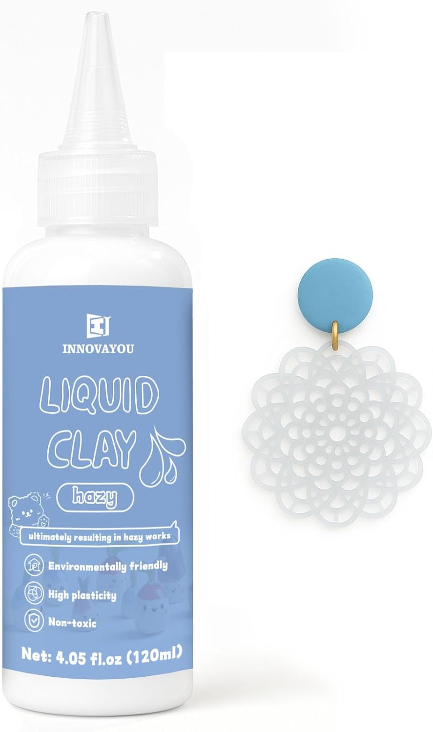 INNOVAYOU Liquid Polymer Clay 120Ml, Hazy & Flexible, Perfect for DIY Decorations, Jewelry, Toys & Household Items, Ideal for All Clay Artists image number 3