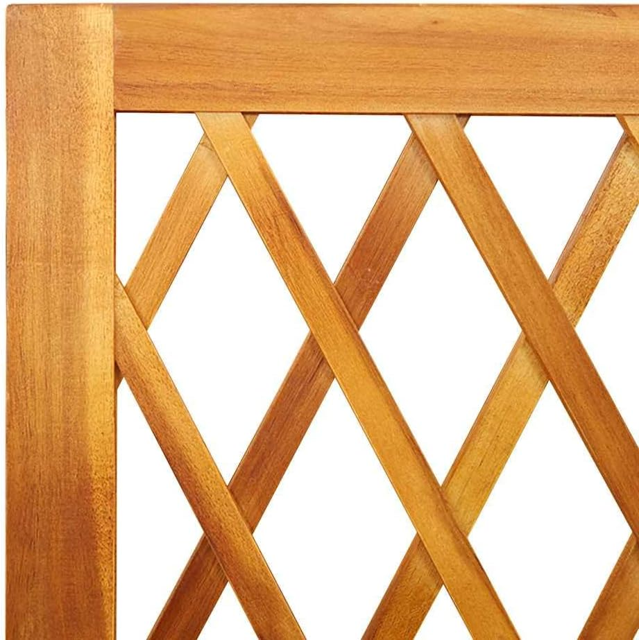 Vidaxl Planter with Trellis - Acacia Wood, Raised Bed Flower Box for Climbing Plants, Rectangular - 100 X 32 X 165 Cm