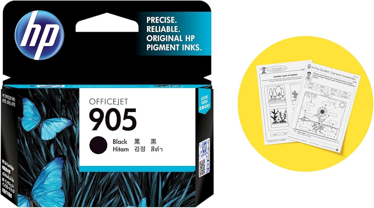 HP HP 905 Original Ink Cartridge, Black(T6M01Aa), T6M01AA image number 1