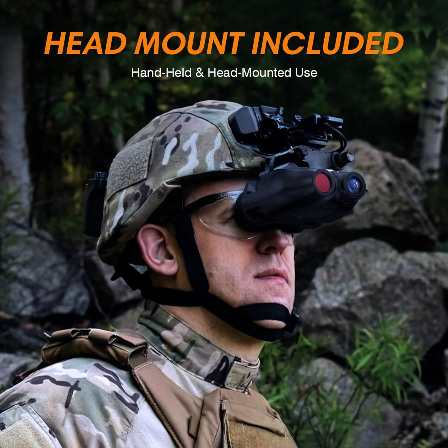 Night Vision Goggles Head Mounted for Adults,984Ft Rechargeable Infrared Digital Binoculars,5X Digital Zoom, Hands Free Night-Vision Goggles with 32GB TF Card, Photo & Video Capture,Head Strap image number 1
