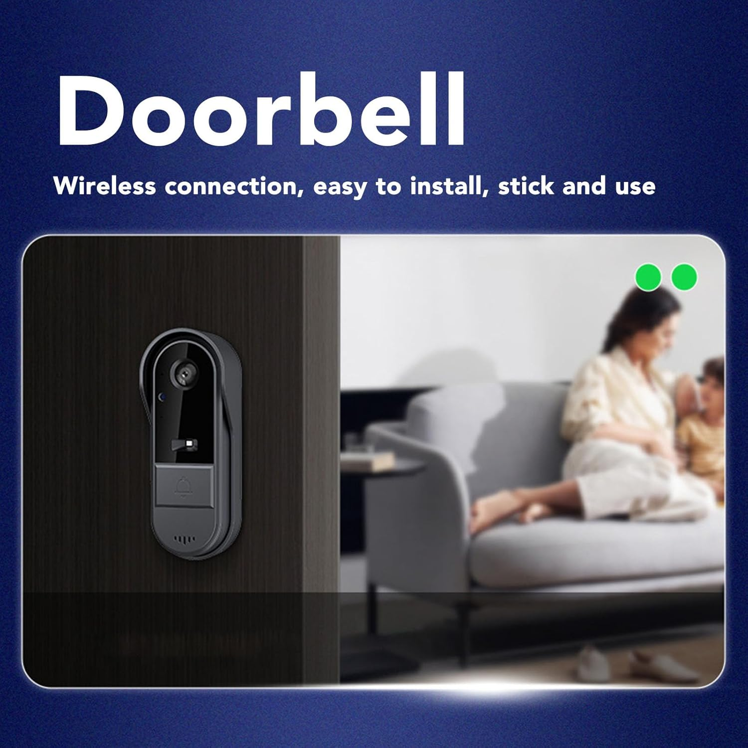 Video Doorbell Intercom System, Wireless 8MP 170&deg; Wide Angle Two Way Talk IP66 Waterproof Doorbell Camera with 4.3 Inch Screen for Home Security image number 4