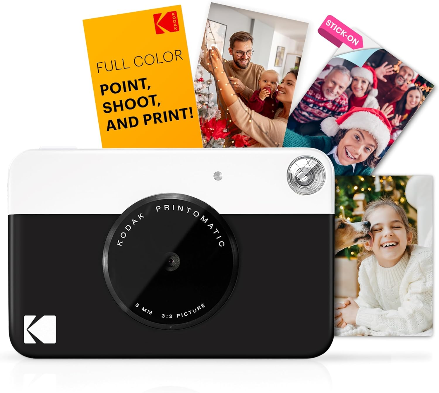 Kodak PRINTOMATIC Digital Instant Print Camera (Blue), Full Color Prints on Zink 2X3 Sticky-Backed Photo Paper - Print Memories Instantly