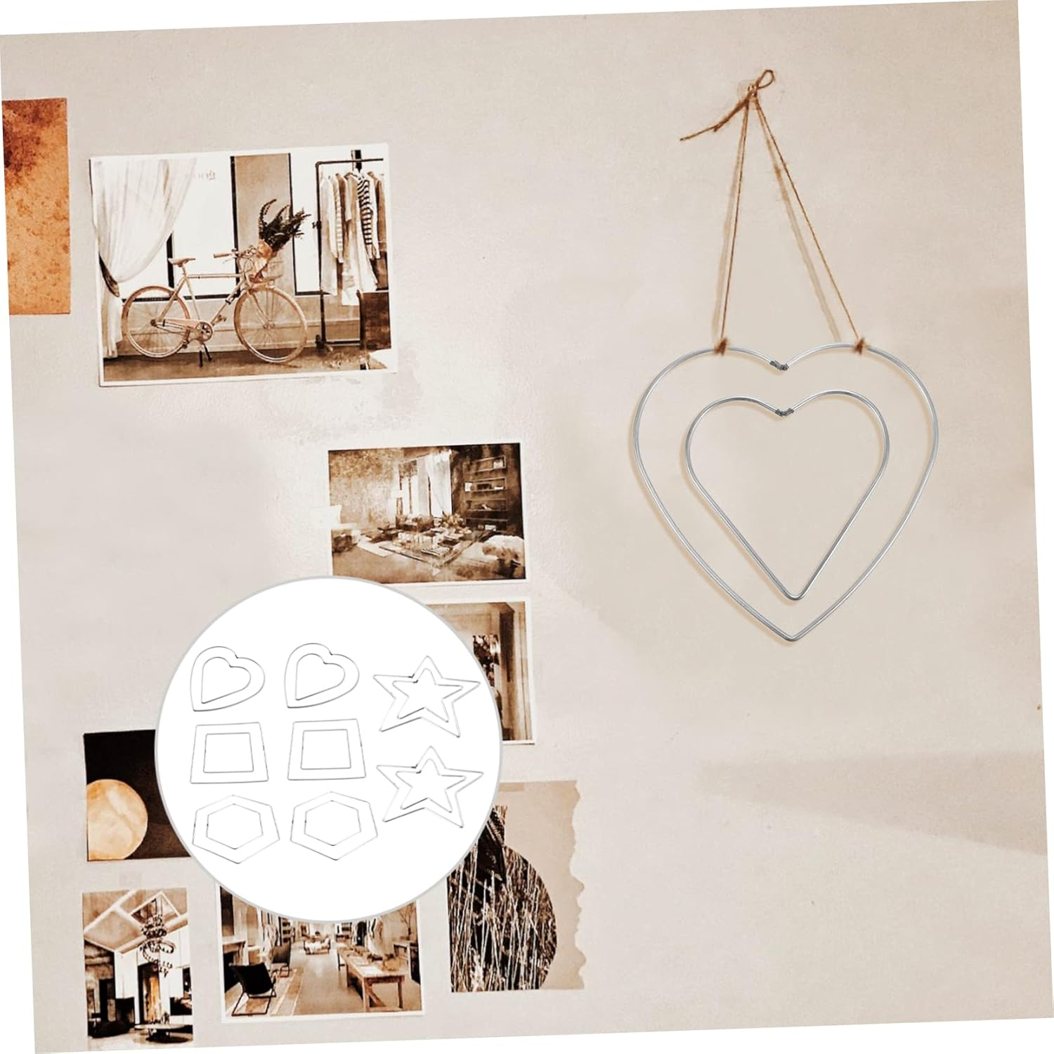 Luxshiny 8Pcs Metal Craft DIY Rings Dream Catcher Circles Wreath Making Frames for Home Decor Sturdy Macrame Rings for Unique Crafts for DIY Enthusiasts Decoration Projects image number 1