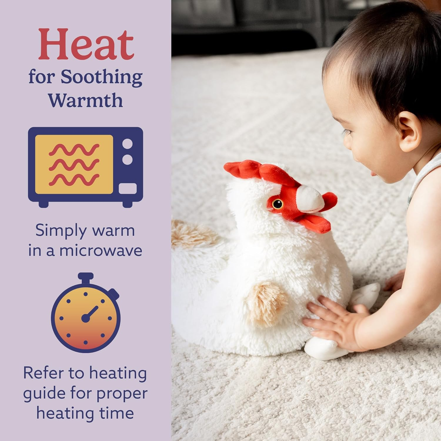 Intelex Warmies Microwavable Plush Cuddly 13" Chicken image number 4