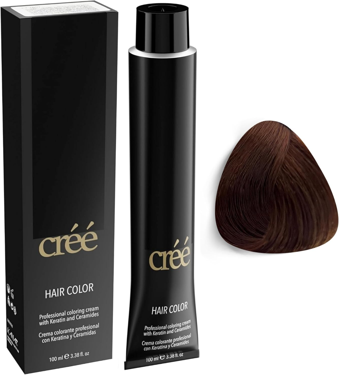 Cr&eacute;&eacute; Professional Permanent Hair Color 100Ml 3.4 Fl.Oz. (Copper Golden Brown 7.34)