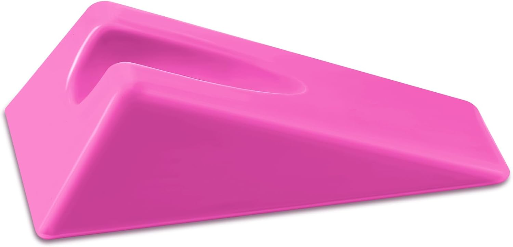 Suzile Therapy Wedge Pillow 7.9 X 4.1 X 2 Inch Triangle Therapy Wedge Non Slip Silicone Wedge Pillow Sturdy Mobilization Support for Relieve Spinal Pain Rehabilitation Tool (Black)