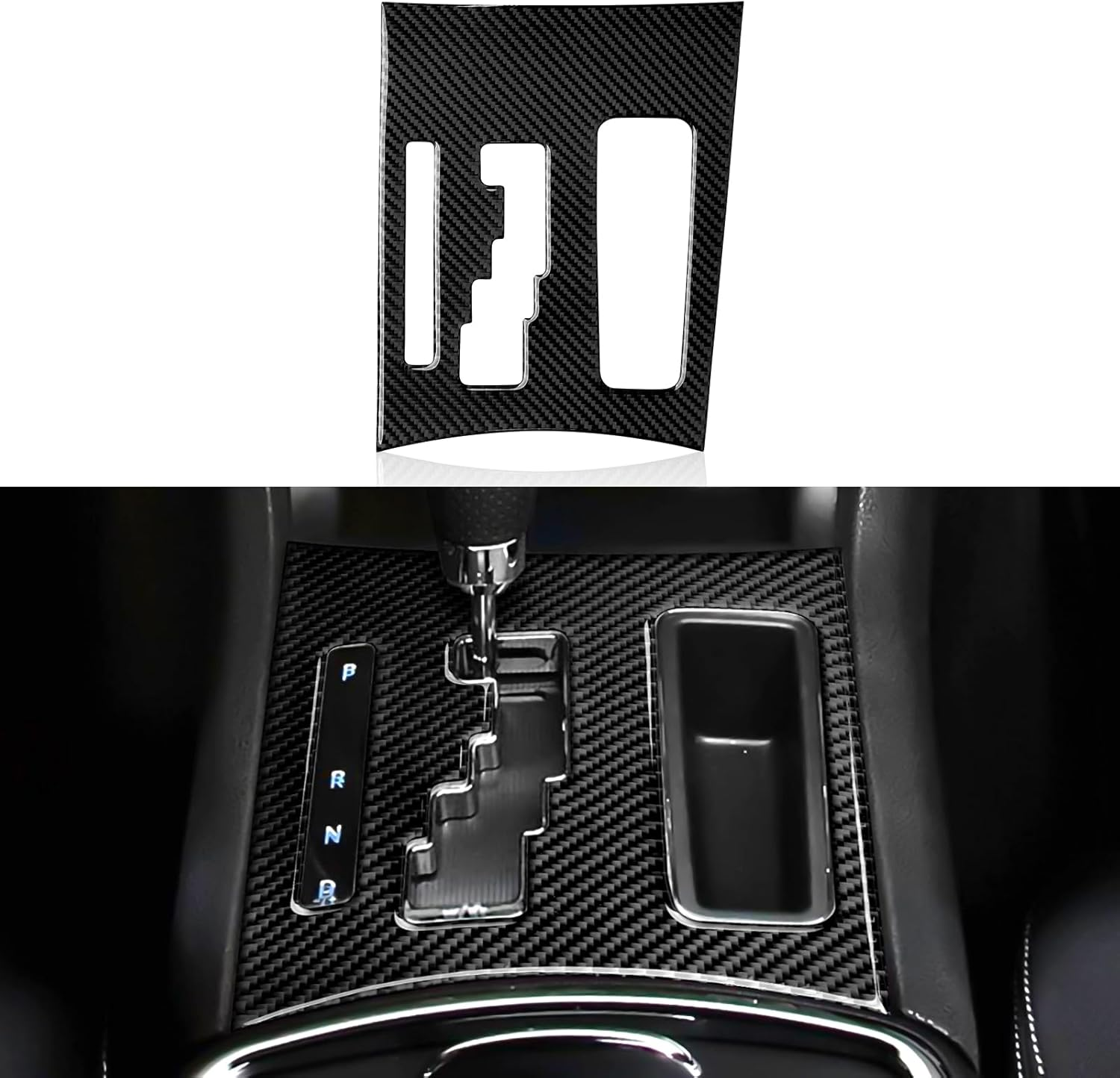 Car Carbon Fiber Gear Shift Panel Decals for 2011 2012 2013 2014 Chrysler 300 Accessories Interior Stickers - Air Vent Trim image number 6