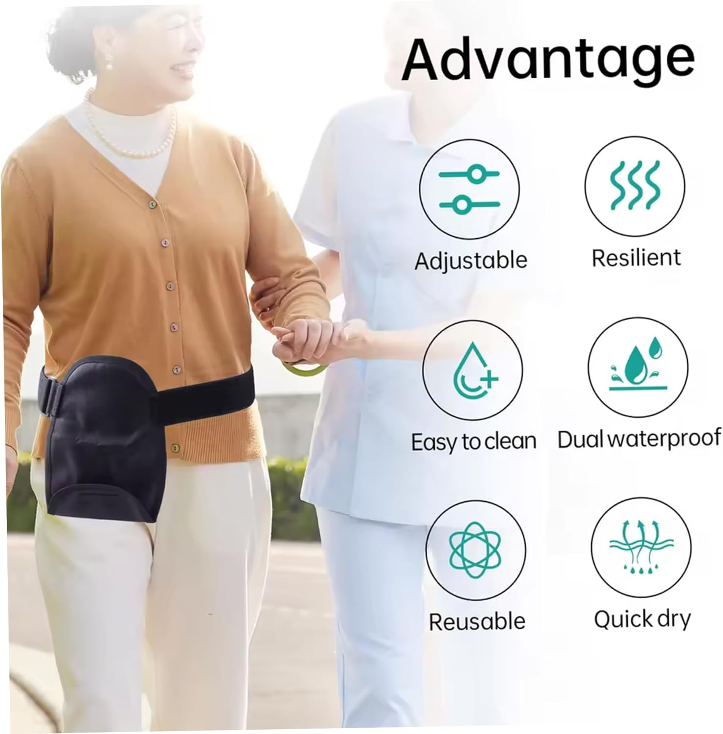 Ostomy Bag Covers with Adjustable Belt Waterproof Colostomy Bag Covers Washable for Men and Women Ileostomy- image number 1
