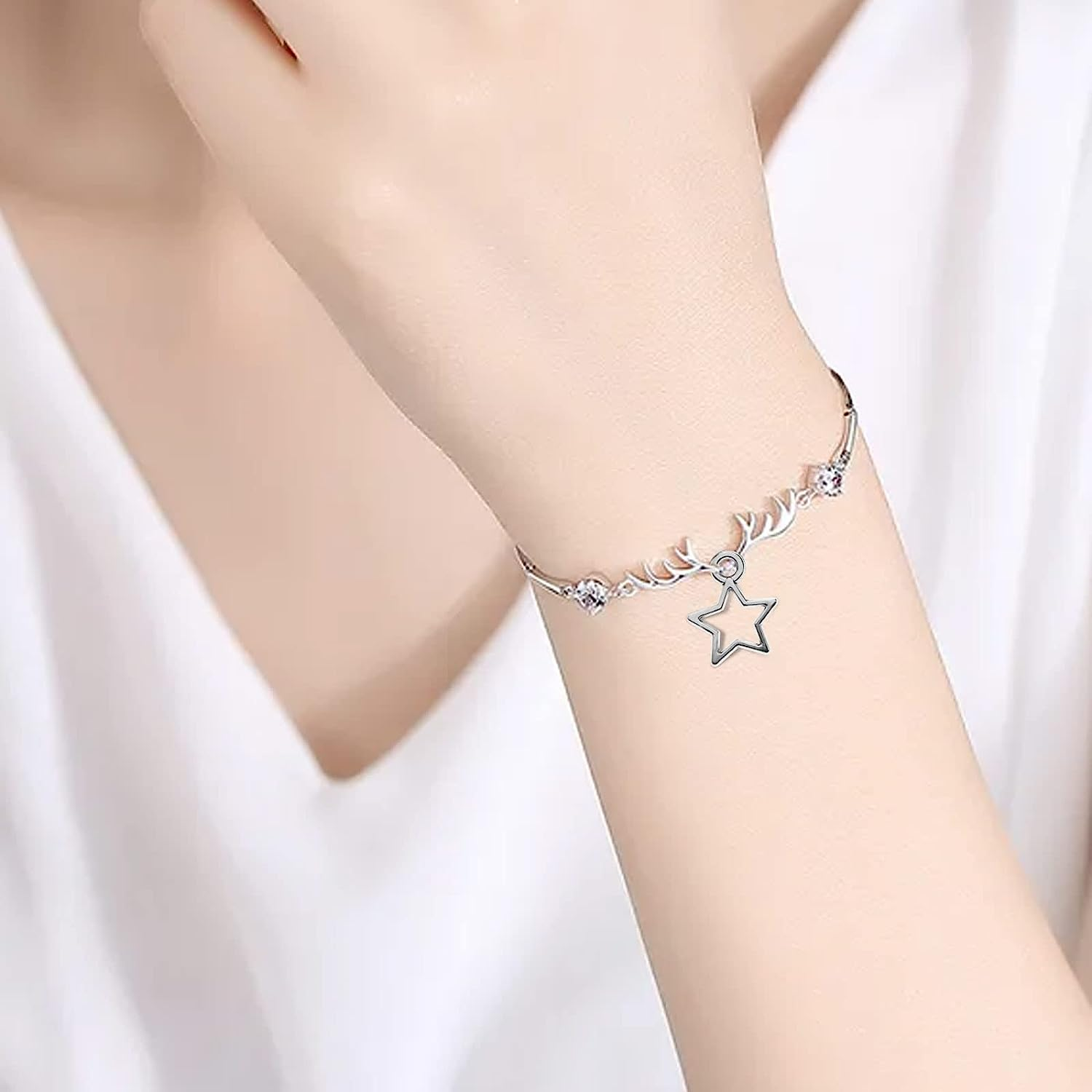 160Pcs Star Pentagram Hollow Frame Charms Open Bezel Frame Antique Silver Pendant DIY Crafts Bracelets Necklace Jewelry Making 14X11Mm Alloy image number 5