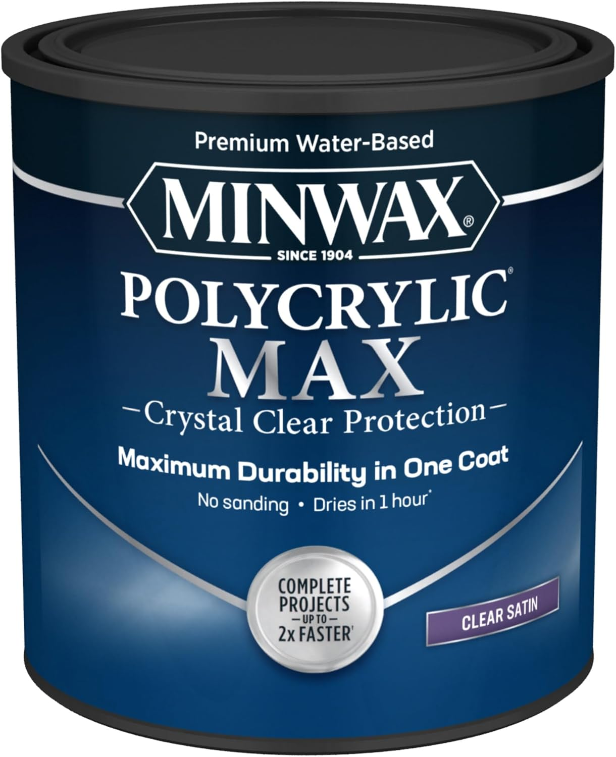 Minwax&reg; Polycrylic&reg; Max, Satin, Clear, 1 Quart