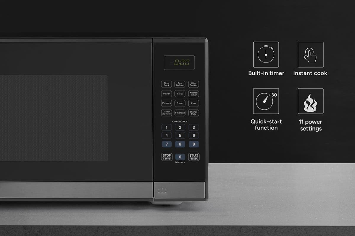 Kogan 34L Microwave with Mirror Finish (Black) - KAMWO34LSLB image number 3