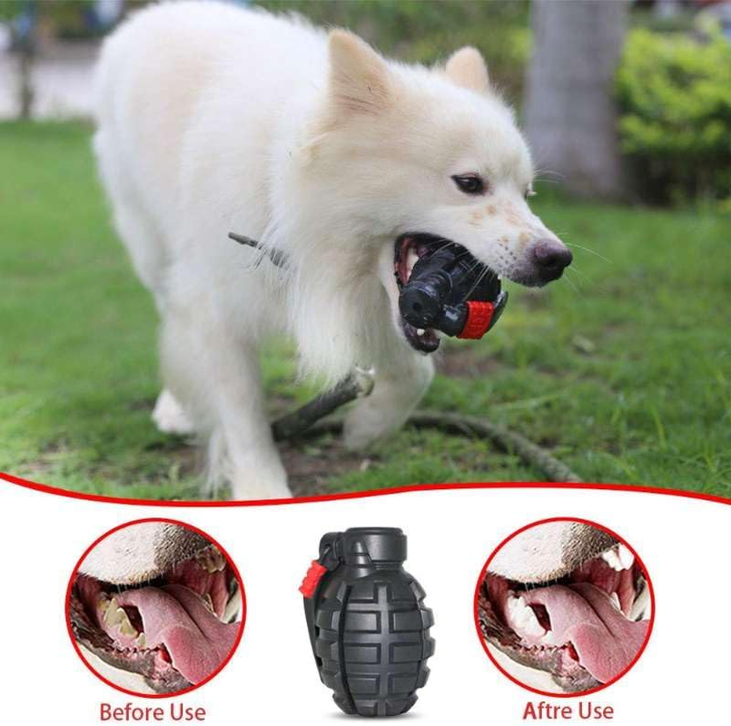 Royal Pets AU Indestructible, Durable & Tough Grenade Dog Chew Toy (Black) image number 5