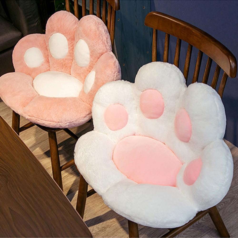 Cat Paw Cushion Comfy Kawaii Chair Cushion 70 X 60 Cm Inch Bear Paw Lazy Sofa Office Floor Pillow Cute Plush Seat Pad for Gaming Chair for Home Bedroom Decoration (Pink) image number 2