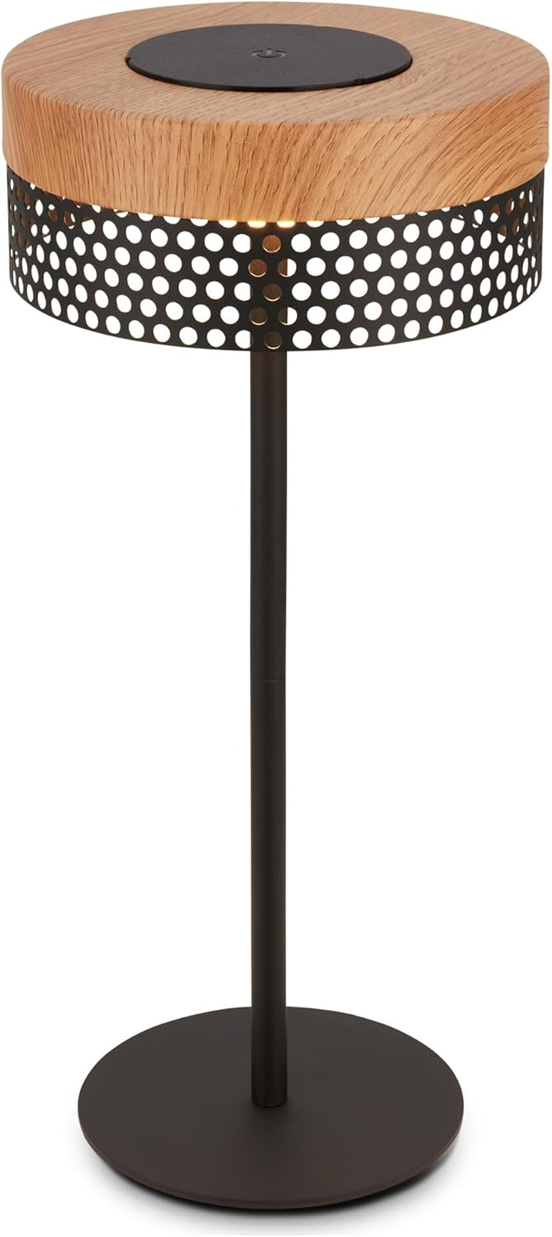 BRILONER - LED Table Lamp Wireless IP44 with Touch, Dimmable, Battery Replaceable, Bedside Lamp, Reading Lamp, LED Lamp, Decorative Lamp, Table Lamp, Battery Lamp, Outdoor Lamp, 16 X 35 Cm, Black/Gold