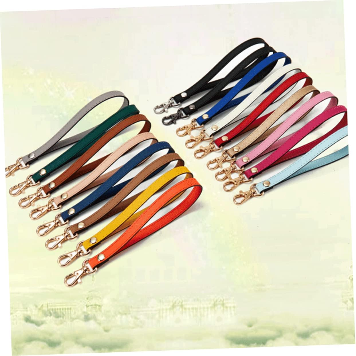 YOSADIER Leather Wrist Strap Wristlet for Clutch Wallet Keychain Purse Replacement Strap with Lock image number 4