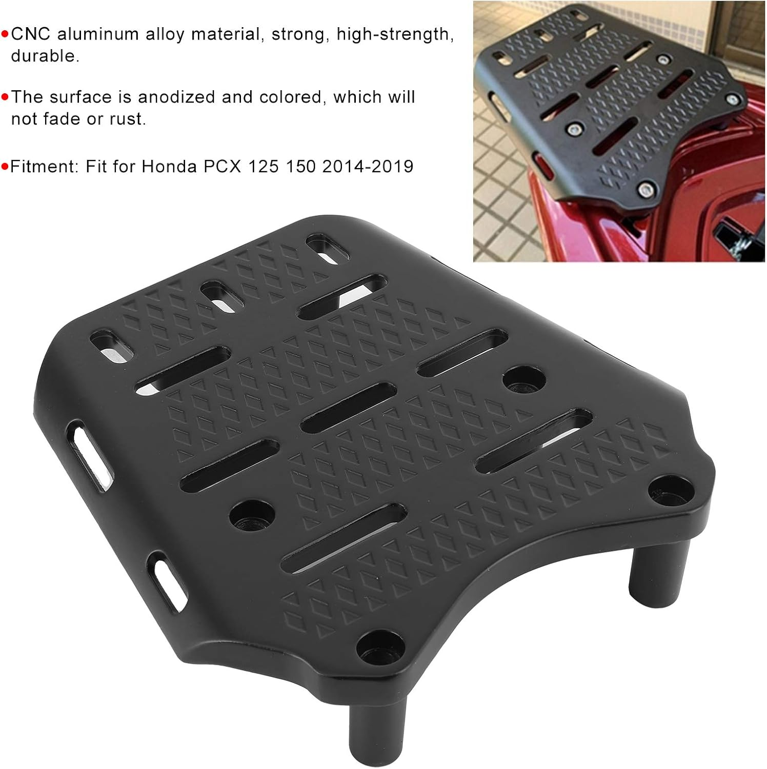 Rear Luggage Rack, Luggage Carrier Bracket, Luggage Carrier Rack, for Honda PCX 125 150 2014-2019 image number 1