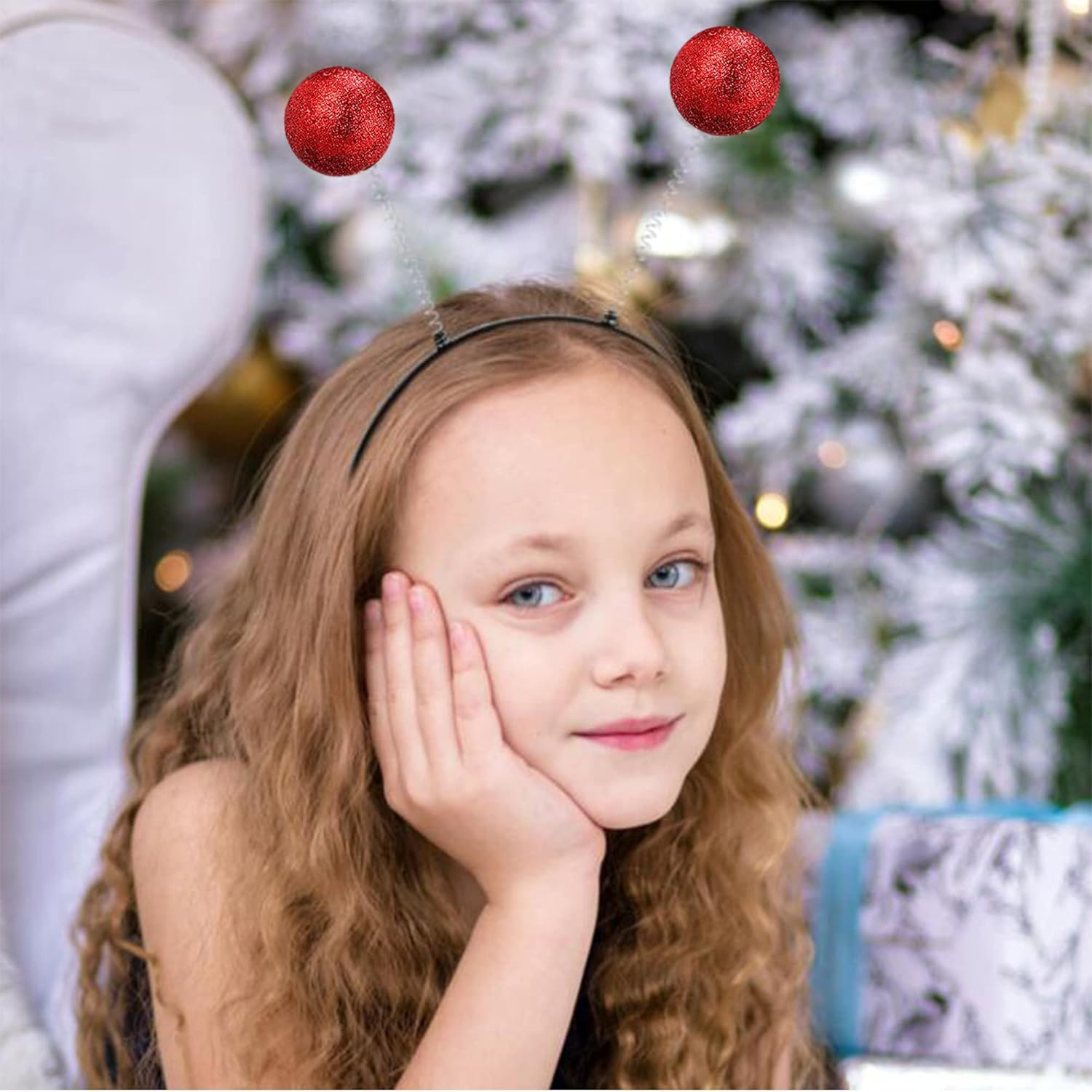 3 Pieces Alien Antenna Headband, Martian Alien Headband, Boppers Ball Head Boppers for Halloween Christmas Party Decoration image number 1