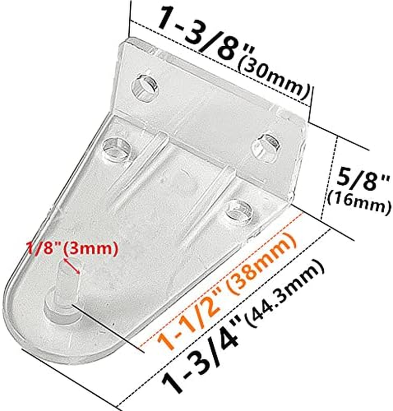 4Pcs Hold down Brackets Clear Color Bottom Rail Hold Clips for 2Inch High Profile Blinds image number 5