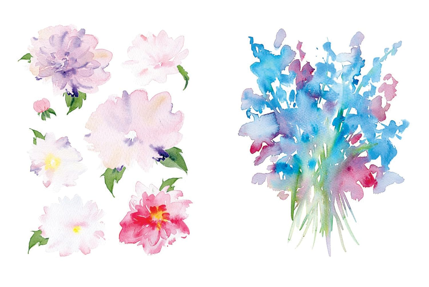 Draw Your Way: Botanical Watercolour: Add Your Own Lines to Create Watercolour Artworks in Reverse image number 2