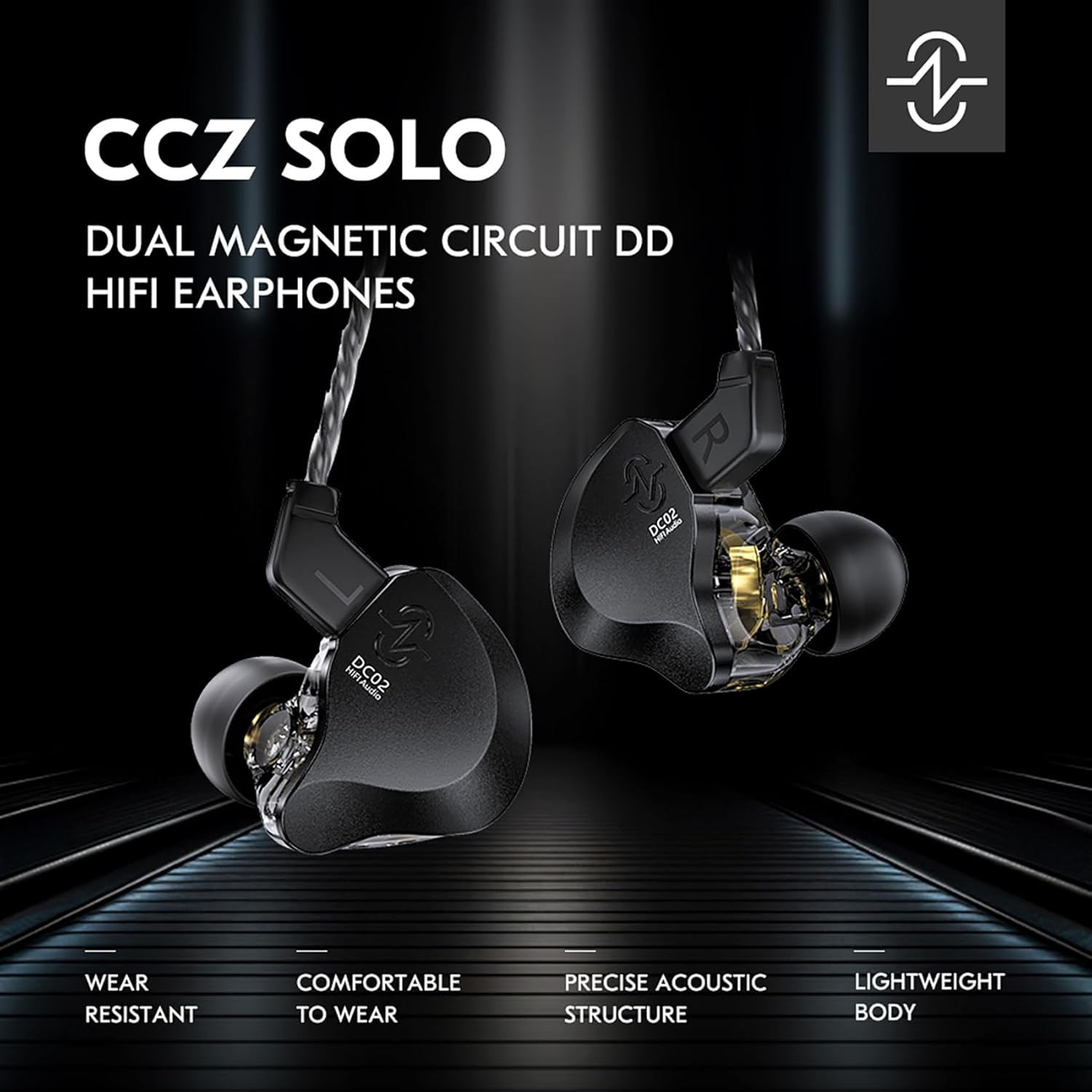 In Ear Monitor Wired IEM Headphone,Ccz DC02 Dual Magnetic Circuit DD HIFI Earphones,Professional Hifi Earphone,Stereo Sound Earbuds Earphone,Ccz in Ear Monitor Headphones for System (Silver, with MIC) image number 6