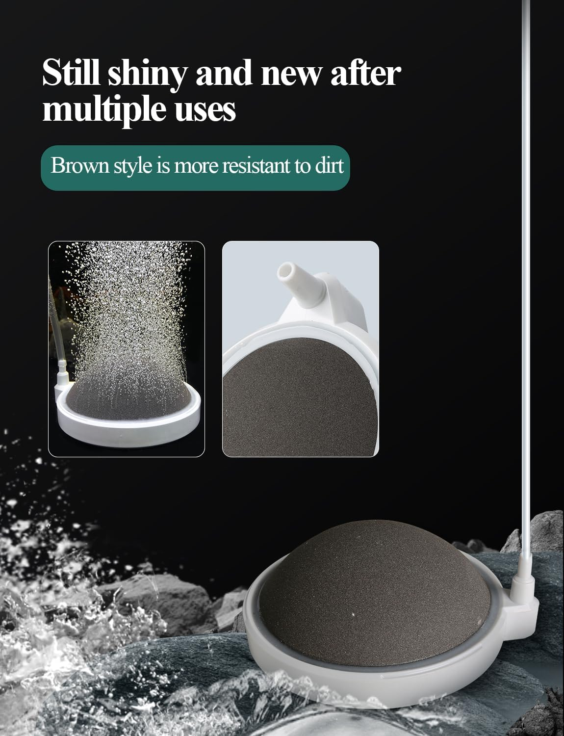 Boxtech Aquarium Air Stone, Oxygen Stone Nano Bubble Air Stone Decor, Aquarium Accessories Tiny Bubbles (100 Mm) image number 5